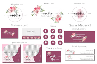 design signature instagram logo and branding kit