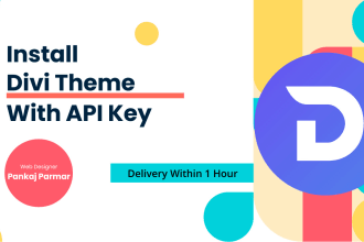 install divi theme with API key