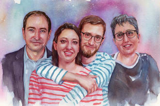 draw   a wonderful   family portrait
