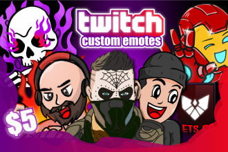 create premium custom twitch emotes for your channel