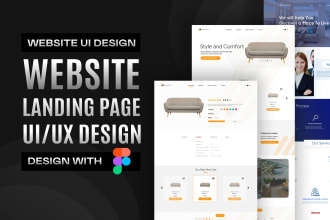 do figma website design and UI UX mockup