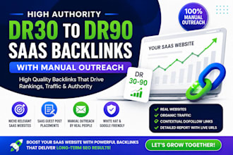 build dr30 to dr90 saas backlinks with manual outreach