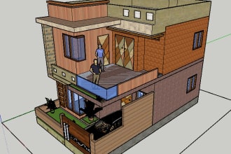 do 3d architecture rendering in sketchup and autocad