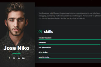 create a portfolio website