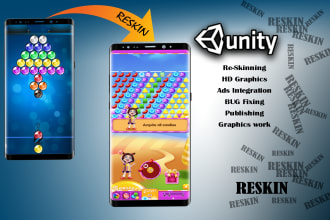 reskin unity games, develop unity3d games