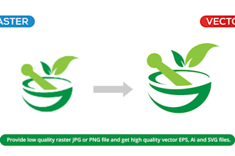 redesign your logo and convert to vector file