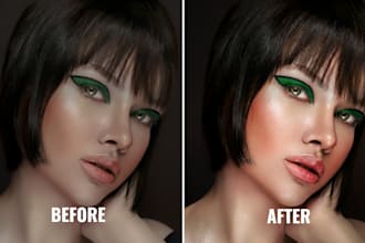 professional high end beauty and portrait retouching