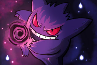 draw any pokemon illustration or custom pokemon fakemon