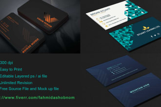design professional and premium business card with qr code