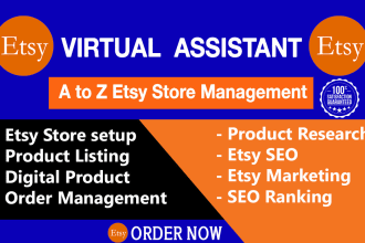 be your etsy virtual assistant, etsy store manager