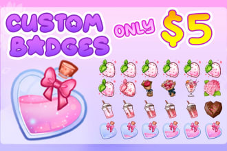 do cute sub badges for your twitch, discord etc