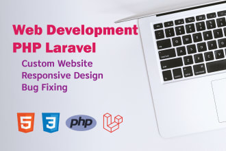 develop responsive PHP laravel website and fix bugs