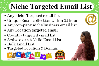provide niche targeted bulk valid email list