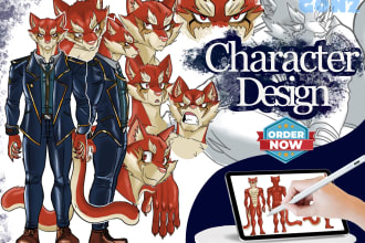 draw a character sketch design sheet