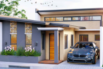house modeling then render it