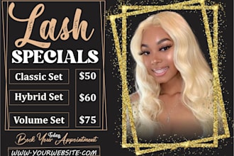 do beauty salon, makeup flyer