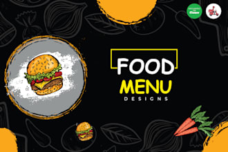 design a very attractive food menu
