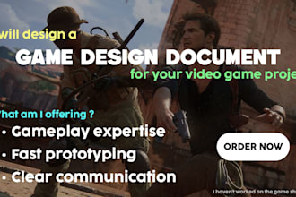 create a game design document for you