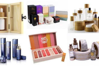 packaging cosmetics luxury gift food box label sticker bag