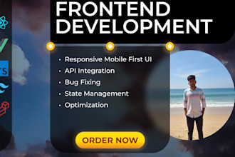 develop front end of your web application