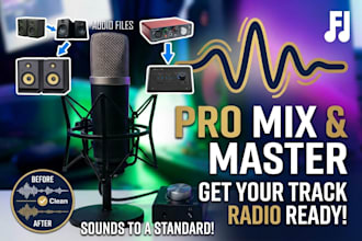 professionally mix and master your song using a decade of studio experience
