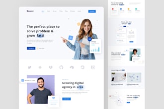 make clean UI UX for web design  in xd, PSD or figma