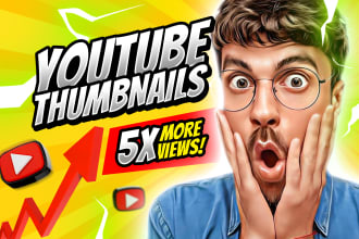 design catchy youtube thumbnail in 24 hours