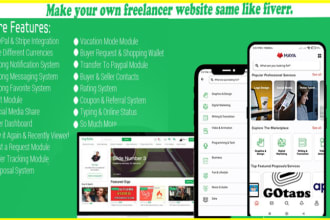 make a freelancing marketplace website like fiverr for you