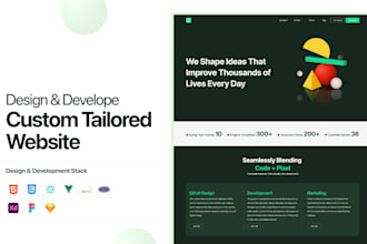 develop full custom website with react or vuejs or nextjs