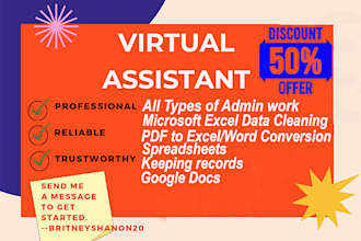 administrative virtual assistant,personal assistant and office assistant