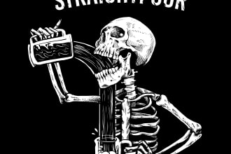 draw awesome skull or skeleton illustration for you