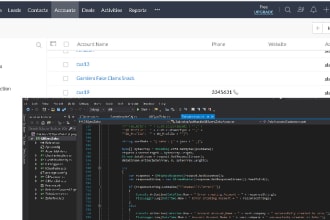 develop zoho related apps, integration tasks