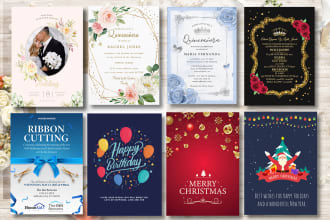 design a christmas card, greeting card, or invitation card
