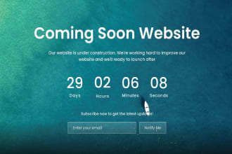 do coming soon, HTML coming soon page, under construction or countdown page