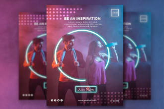 make a food, gym, event, church, or business flyer design