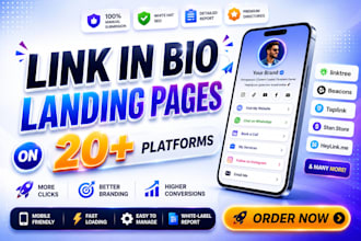 create bio link landing pages on 20 platforms