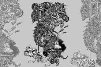draw your detailed epic imagination with engraving style