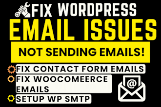 fix wordpress email issues of contact forms,  woocommerce, wp smtp