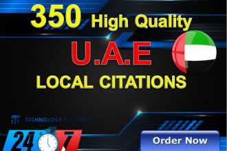 do 350 uae local listing citation and directory submissions for local SEO