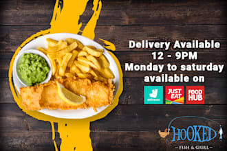 design creative banners for your restaurant, food poster