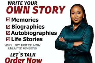 ghostwrite your memoir, autobiography, or biography