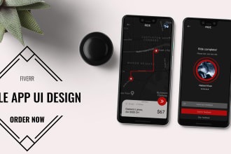 do clean and modern mobile app ui design