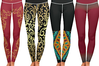 design eye catching  custom leggings, pants, tops, shorts