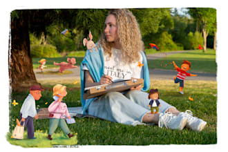 draw cute chlidren book illustrations and create character design