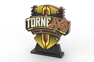 design custom 3d printable trophy models stl, cad, 3mf