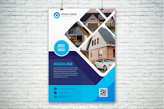 design real estate flyer or postcard within 24 hours