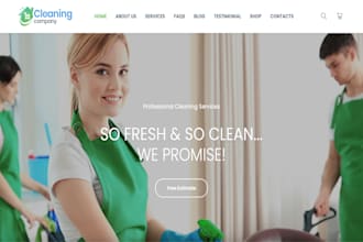 create cleaning booking website in wordpress