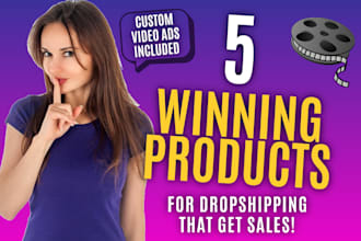 find shopify winning products for dropshipping with video ads