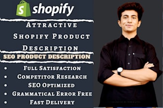 do professional shopify product listing and data entry