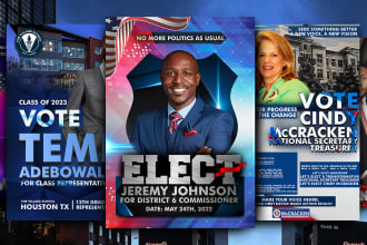design professional political flyer,  a winning campaign poster